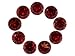 Jewelry : MIN 9.00CTW 6MM ROUND GARNET SET OF 9