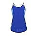 Blooming Jelly Women's Casual Loose Strap Hollow Out Back Camisole Tank Tops Blue