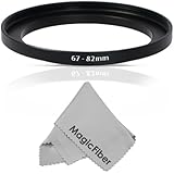 Goja 67-82MM Step-Up Adapter Ring (67MM Lens to 82MM Accessory) + Premium MagicFiber Microfiber Cleaning Cloth