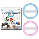Top Quality Mario Kart for Nintendo Wii and 2 Extra Wheels- Blue & Pink (Mo ....