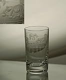 Grehom Crystal Shot Glass-Elephant & Olives, Hand Etched, Mouth Blown, 24% Lead Crystal Drinkware, Sold as single unit