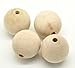 PEPPERLONELY Brand 20PC Natural Color Large Round Wood Spacer Beads 30mm(1-1/6 Inch)