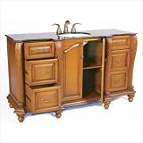 61 Geneva LS-1007 Single Sink Bathroom Vanity, Antique Oak
