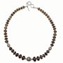 Necklace Silver Smokeyquartz Jewerly 18 inches (gnklc322)