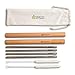 Ecotribe 4 Reusable Metal Straws with Portable Case - Stainless Steel, 8.5â€ - Eco-Friendly Drinking Straw Set with 2 Cleaning Brushes & Travel Bag