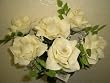 Set of 4 CREAM Open Rose Silk Flower Bouquets Wedding