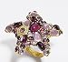 Coach Bejeweled Sandy Starfish Ring Purple Gold Size 6