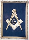 Masonic Masons Logo Cotton Tapestry Throw Blanket Rug Afghan