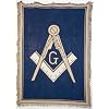 Masonic Masons Logo Cotton Tapestry Throw Blanket Rug Afghan