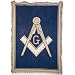 Masonic Masons Logo Cotton Tapestry Throw Blanket Rug Afghan