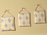 Pink and Yellow Argyle Wall Hanging Accessories by JoJo Designs