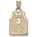10kt New Orleans Hornets PAUL Jersey 5/8in Pendant/10kt Yellow Gold