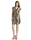 Kenneth Cole Women's Pebble Print Military Dress - Antique White Combo - X-Large