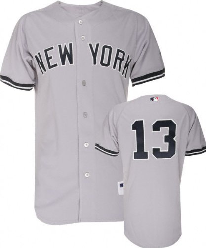 Alex Rodriguez Grey Majestic Authentic Road On-Field New York Yankees Jersey - Size 54