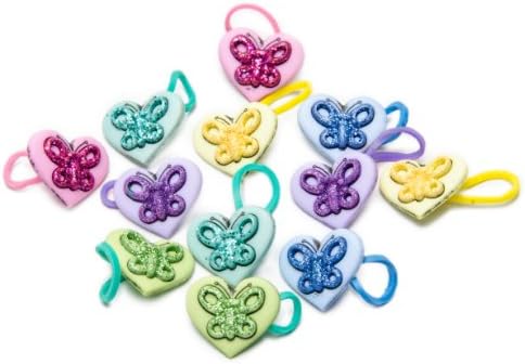 U-B Shimmering Butterflies in Hearts (12 Charms)