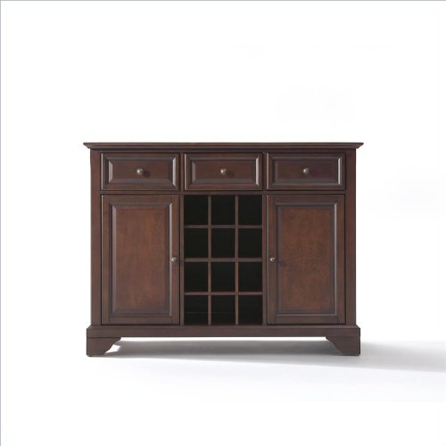 Crosley Furniture LaFayette Buffet Server/Sideboard Cabinet with Wine Storage, Vintage Mahogany Crosley Furniture LaFayette Buffet Server/Sideboard Cabinet with Wine Storage, Vintage Mahogany