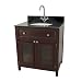 Elite Home Fashions Celebrity Collection Bathroom Vanity with Faucet Set, Espresso