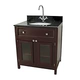 Elite Home Fashions Celebrity Collection Bathroom Vanity with Faucet Set, Espresso