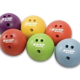 Click here to buy Rhino Skin 1.5 lb. Coated Foam Bowling Ball Set.