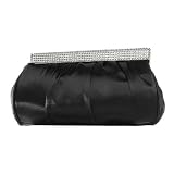 Fully Beaded Framed Evening Handbag -Jet Black
