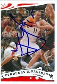 Zydrunas Ilgauskas Autographed/Hand Signed Basketball Card (Cleveland Cavaliers)