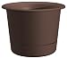 Dynamic Design WS1012CO Westbury 10-Inch Poly Planter with Attached Saucer, Cocoa