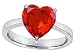 Original Star K(tm) Large 10mm Heart Shape Solitaire Engagement Ring with Simulated Mexican Fire Opal