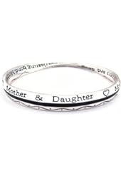 "Mothers and Daughters" Poem - Bangle Bracelet (Oval) (B416)