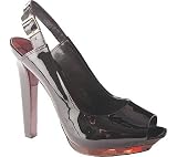 Jessica Simpson Womens Helga Slingback,Black Patent,8.5 M US