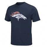 NFL Men's Denver Broncos Vintage Logo III Short Sleeve Basic Tee (Navy Heather, X-Large)