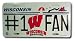 University of Wisconsin Badgers #1 Fan Decorative Metal License Plate