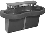 Sloan 3850138 Slate SloanStone SloanStone 54.5 Countertop Stone Double Lavatory Sink with Faucets EW 42000