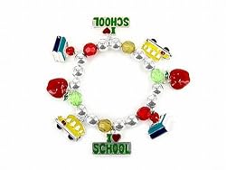 Bright Color School Charm Bracelet Fashion Jewelry