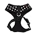 Puppia Authentic Modern Dotty Harness A, Medium, Black