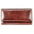 Ladies Visconti Monza Italian Brown Boxed Leather Purse / Wallet Zip Round With Tab Fastener- Style MZ-10'