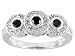 10KT WG .50CTW WHITE AND IRRADIATED BLACK DIAMOND RING
