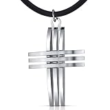 Immaculate Style: Unisex Stainless Steel modern Cross Pendant Necklace