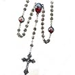 Pope Benedict & John Paul II Rosary - 6mm Metal Rose Beads - 18" Total Length with Clasp