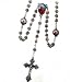 Pope Benedict & John Paul II Rosary - 6mm Metal Rose Beads - 18" Total Length with Clasp