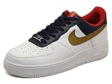 NIKE (ナイキ) AIR FORCE 1 LOW (エア フォース 1 LOW) 317295 171 ホワイト/メタリックゴールド/ミッドナイトネイビー