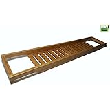 Premium Bathtub Caddy. Made From 100% Bamboo. This Bath Tub Caddy Tray Is Perfect to Hold a Tablet, Smart Phone or As a Toiletries Stand Rack