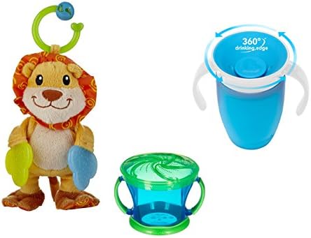 Munchkin Miracle 360 Sippy Cup with Snack Catcher and Teether Babies Lion
