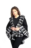 Loro Piana 17 Ounce 100% Cashmere Cape w/Natural Chinchilla Border