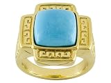 14KT 7.50CT CU TURQ ELECTROFORM RING NAT/SLEEPING BEAUTY MINES/CAB/NOT SZBL