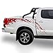 Bubbles Designs Decal Sticker Graphic Bed Splash Mud Kit Compatible with Toyota Hilux 2004-2017 (RED)