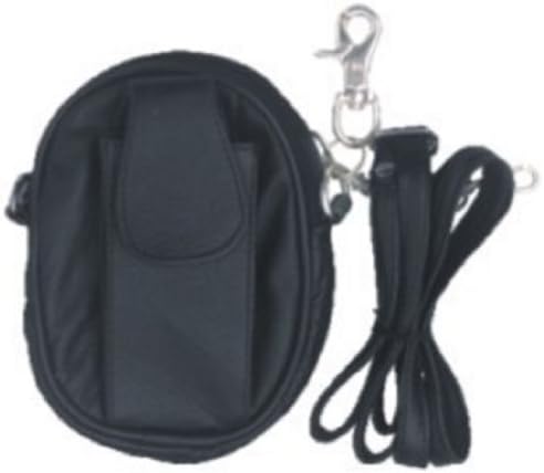 Genuine Soft Leather Black Belt Loop Bag Small