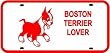 BOSTON TERRIER LICENSE PLATE sign * dog pet