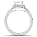 Metal Factory Sz 7 Sterling Silver 3Pcs 925 CZ Cubic Zirconia Engagement Wedding Band Ring Set