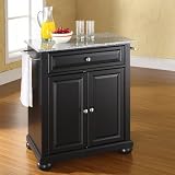 Crosley Furniture KF30023ABK Alexandria Portable Kitchen Island