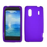 iFase Brand HTC Evo Design 4g Cell Phone Solid Purple Silicon Skin Case